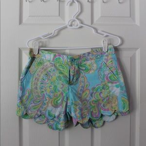 Lilly Pulitzer Patterned Scalloped Shorts